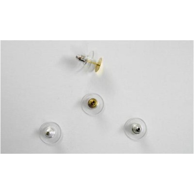 Κούμπωμα για Σκουλαρίκι 0.6Χ1.2mm Silver Light Σετ 20τεμ_0517695-SL